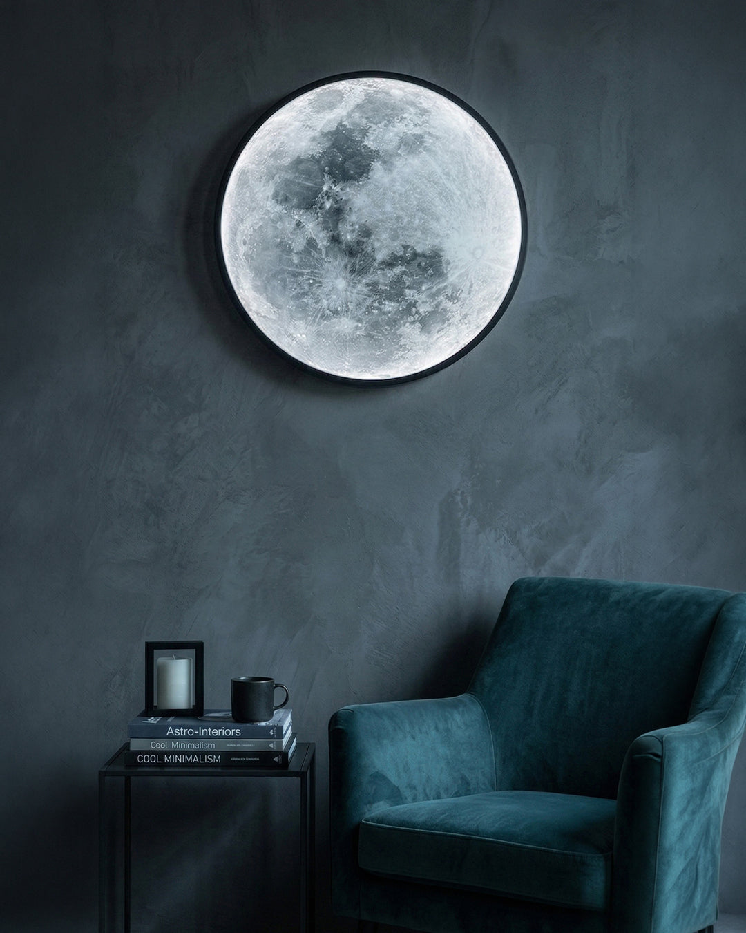 Moon Wall Lamp | Textured Globe with Ambient Lighting in 6 Sizes - Lamylie