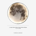 Moon Wall Lamp | Textured Globe with Ambient Lighting in 6 Sizes - Lamylie
