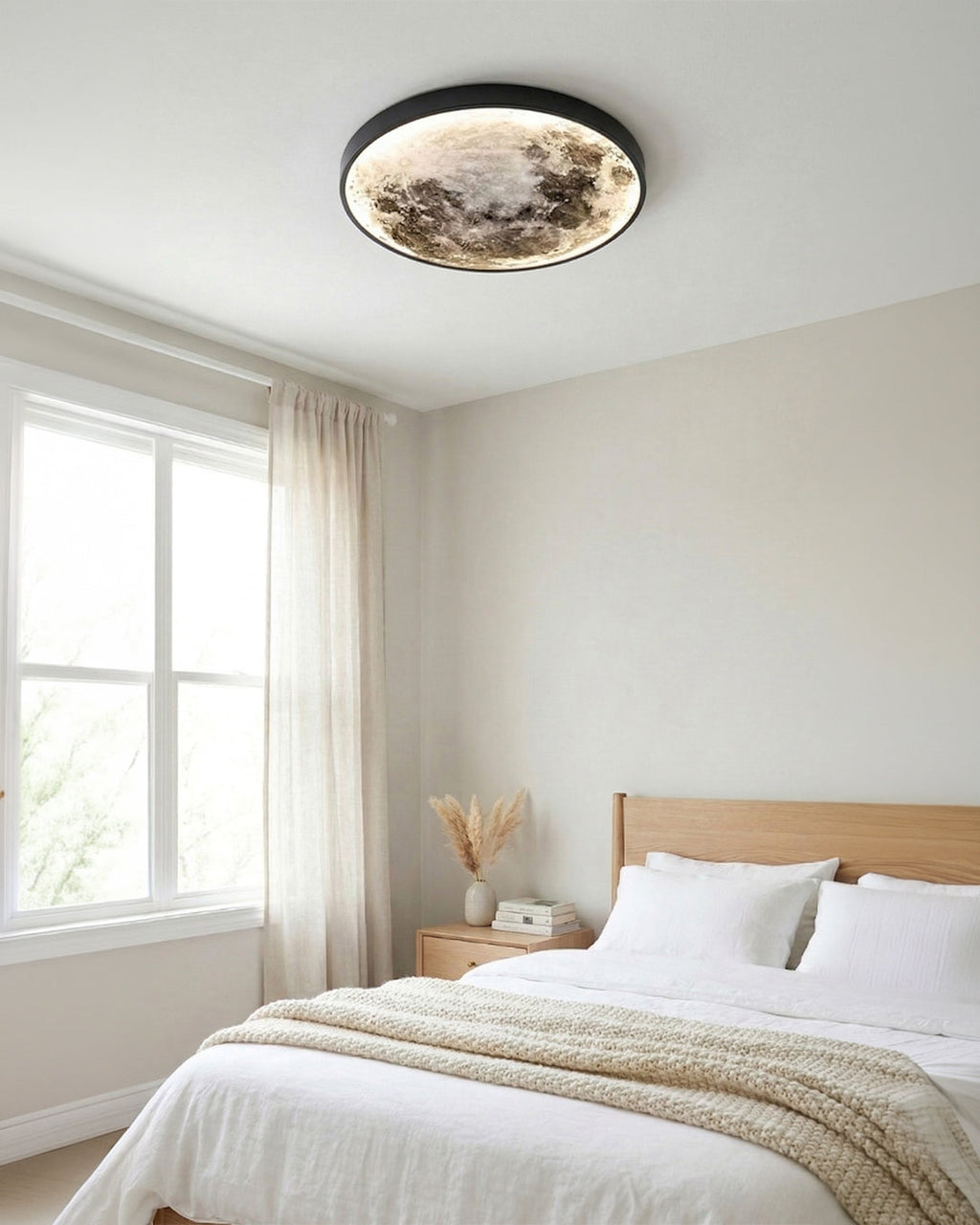 Moon Wall Lamp | Textured Globe with Ambient Lighting in 6 Sizes - Lamylie