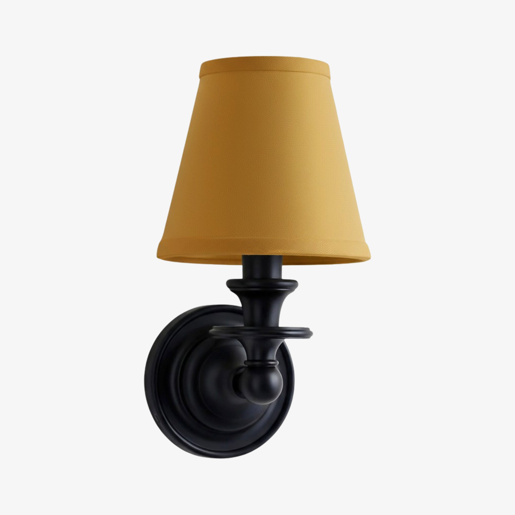 Wall Lamp with Fabric Shade and Gooseneck Arm | Wrought Iron Fixture with Adjustable Reading Lamp - Lamylie