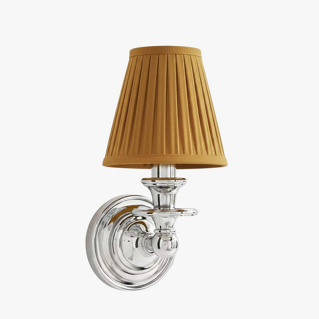 Wall Lamp with Fabric Shade and Gooseneck Arm | Wrought Iron Fixture with Adjustable Reading Lamp - Lamylie