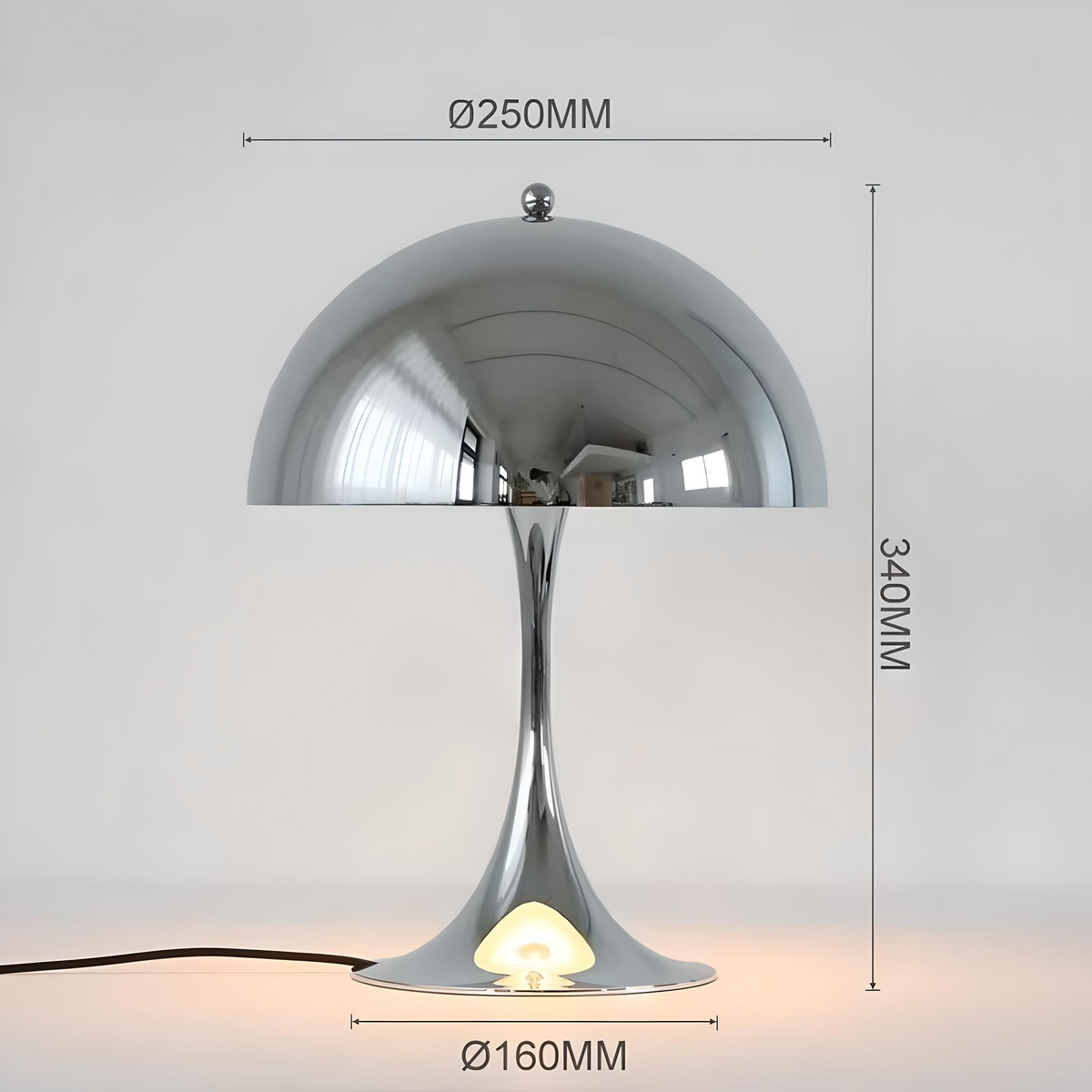 NovaMush Vintage-Pilz-Tischlampe — Kompakte Kuppelform, gerichtetes Licht