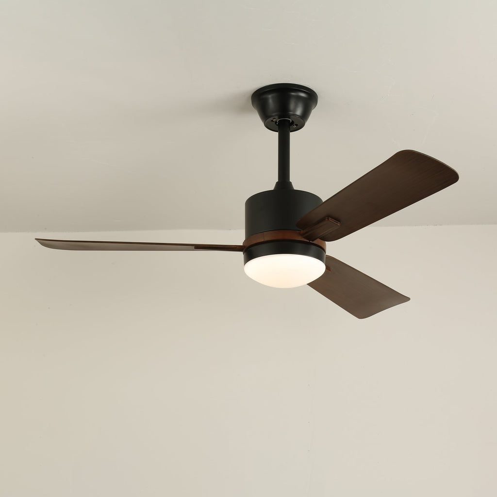 Modern mennyezeti ventilátor világítással – Fa és LED – Távirányító – Lamylie