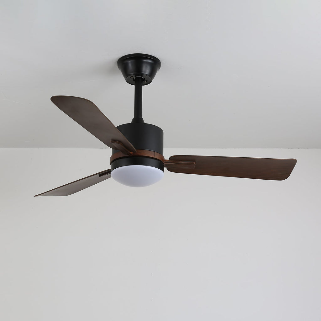 Modern mennyezeti ventilátor világítással – Fa és LED – Távirányító – Lamylie