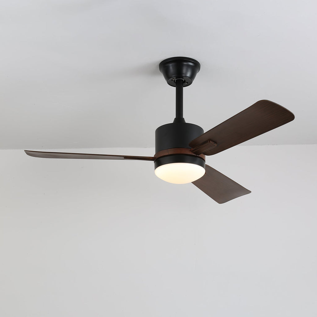 Modern mennyezeti ventilátor világítással – Fa és LED – Távirányító – Lamylie