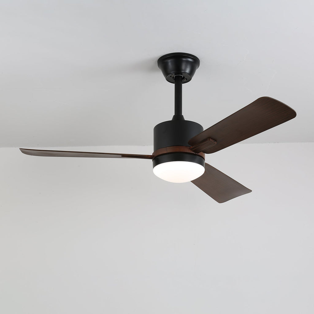 Modern mennyezeti ventilátor világítással – Fa és LED – Távirányító – Lamylie