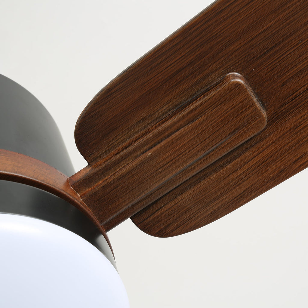 Modern mennyezeti ventilátor világítással – Fa és LED – Távirányító – Lamylie