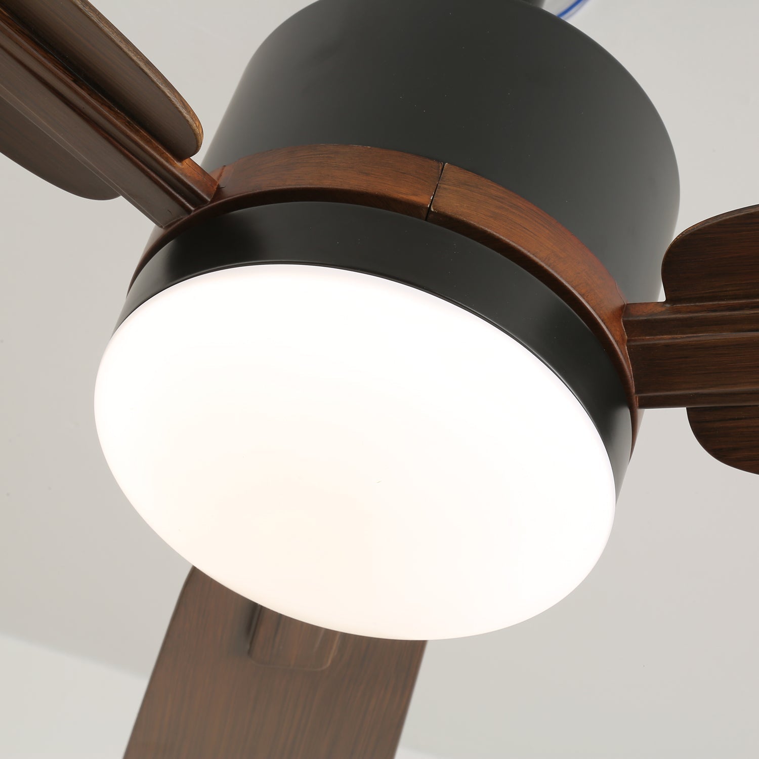 Modern mennyezeti ventilátor világítással – Fa és LED – Távirányító – Lamylie