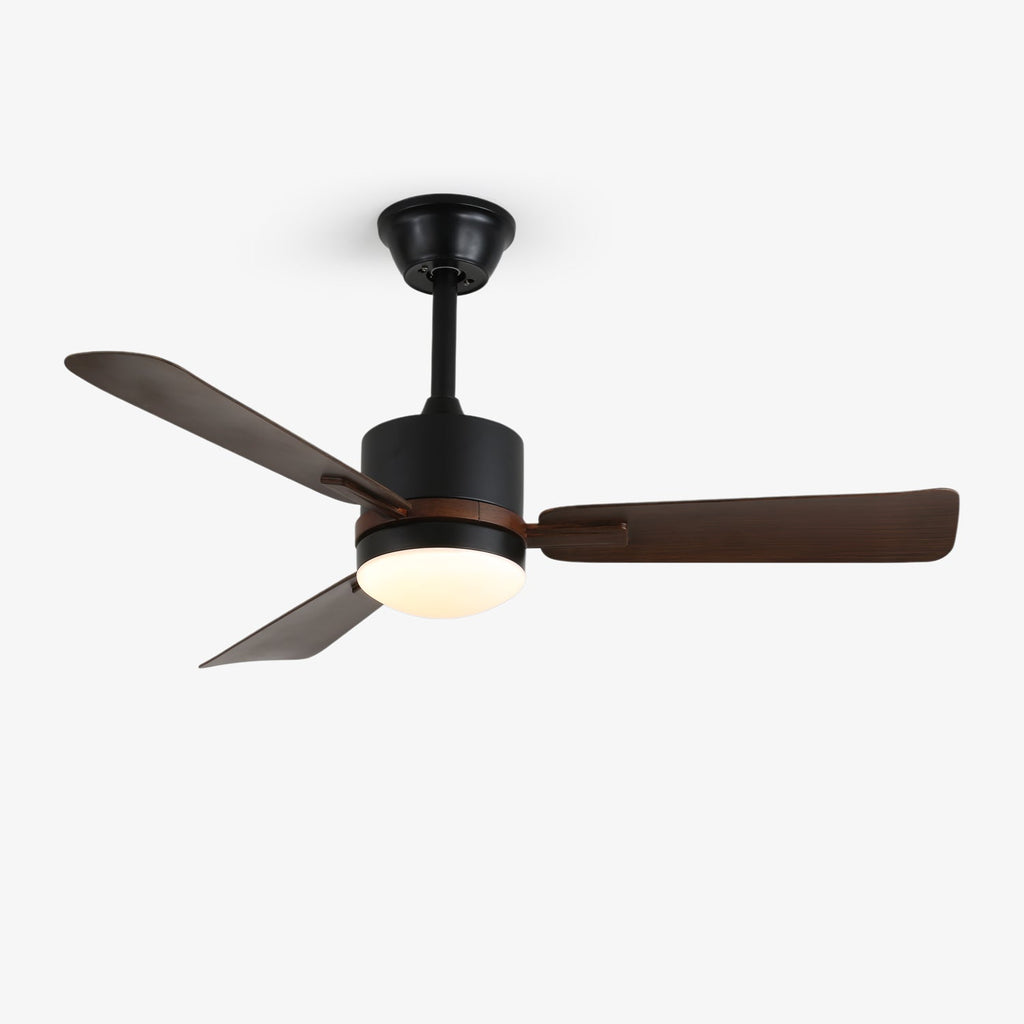 Modern mennyezeti ventilátor világítással – Fa és LED – Távirányító – Lamylie