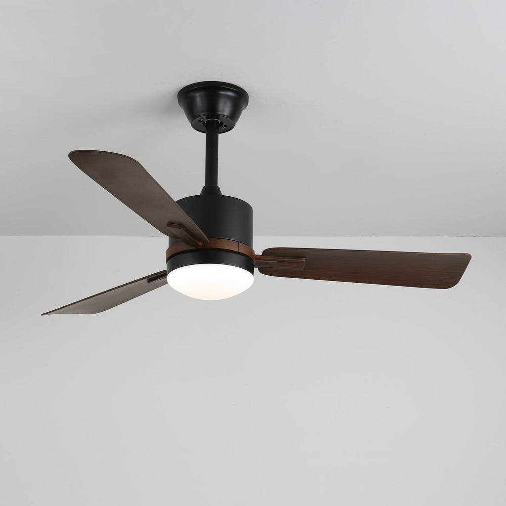 Modern mennyezeti ventilátor világítással – Fa és LED – Távirányító – Lamylie
