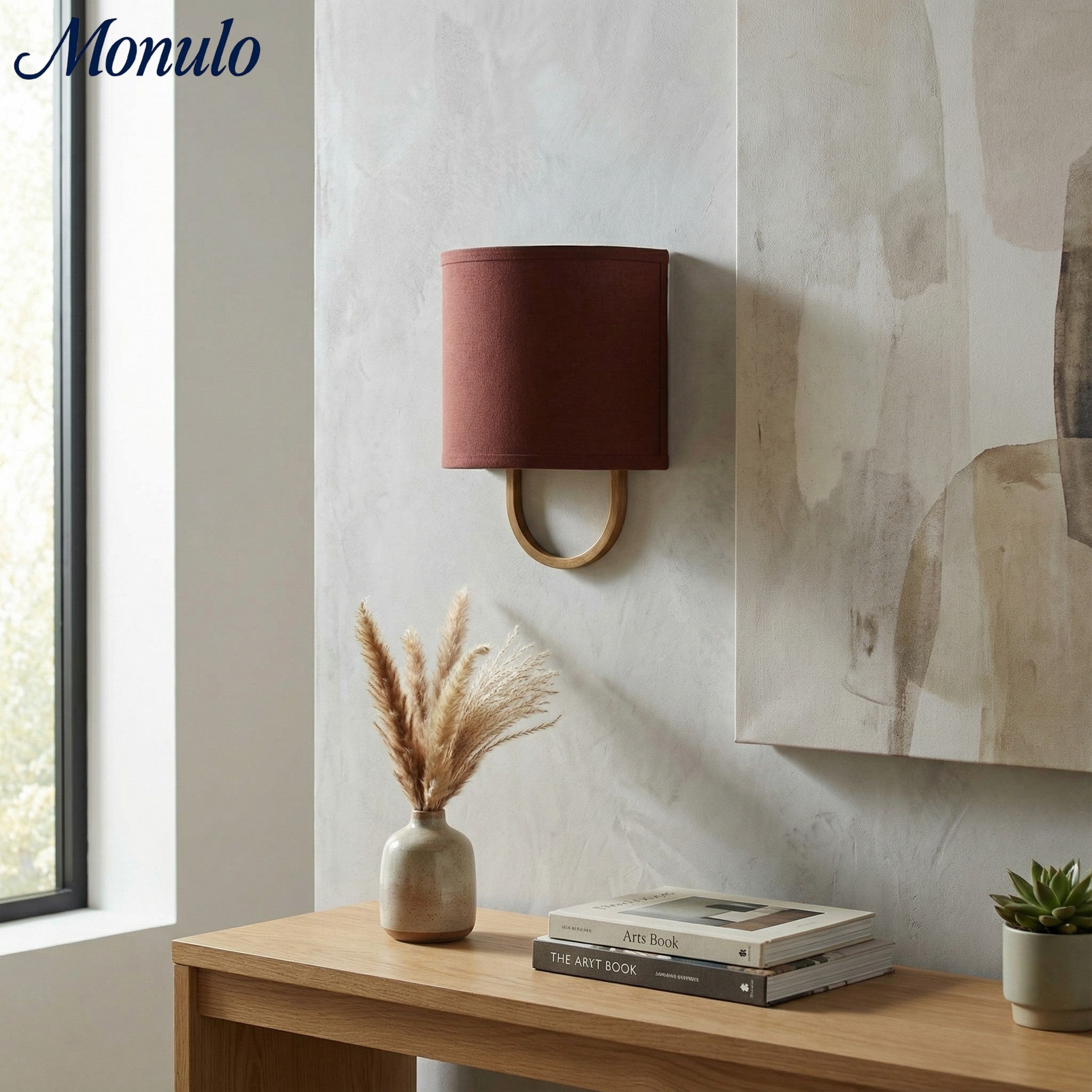 Wall Lamp Fabric Shade | Modern Bedroom Wall Lighting for Cozy Ambiance - Lamylie