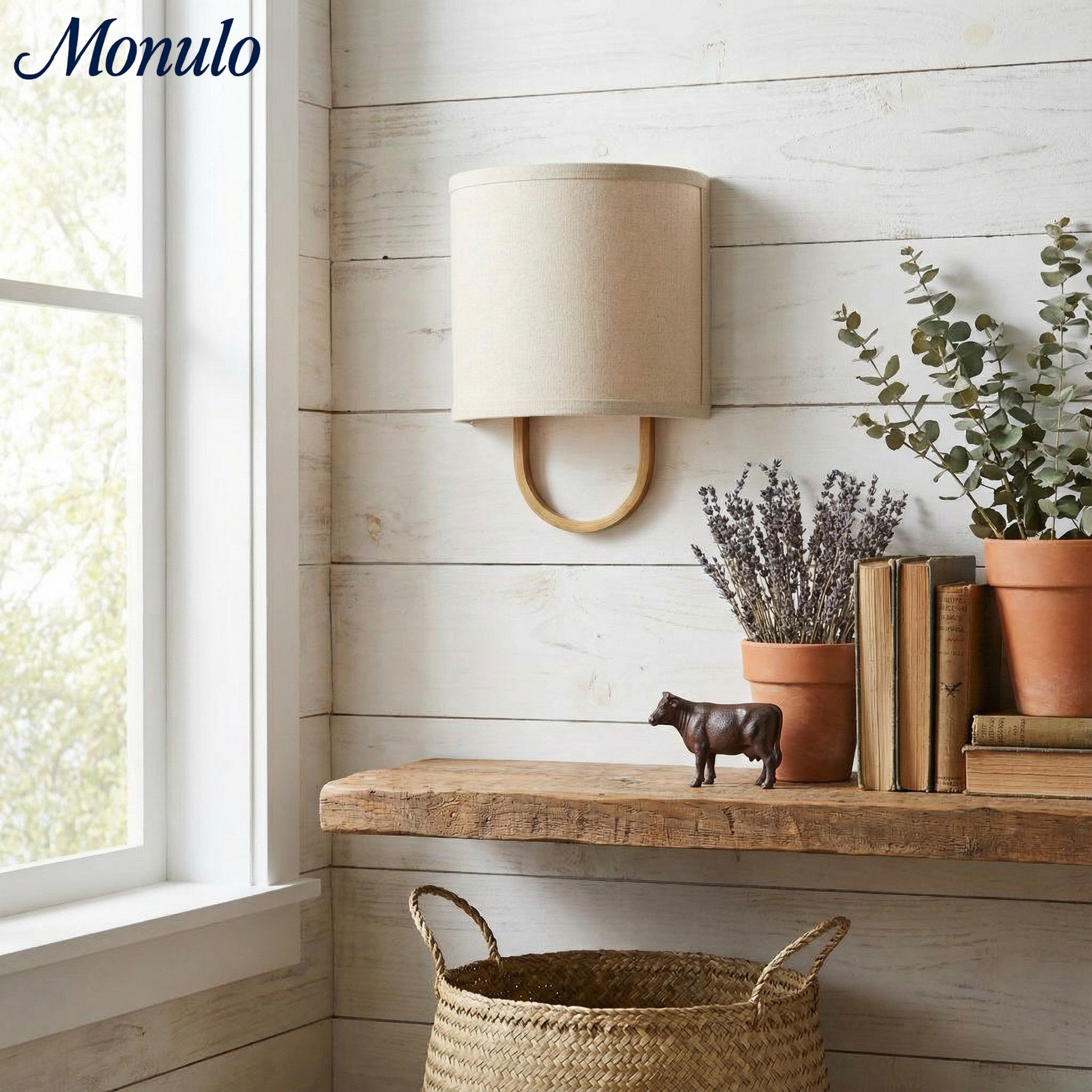 Wall Lamp Fabric Shade | Modern Bedroom Wall Lighting for Cozy Ambiance - Lamylie