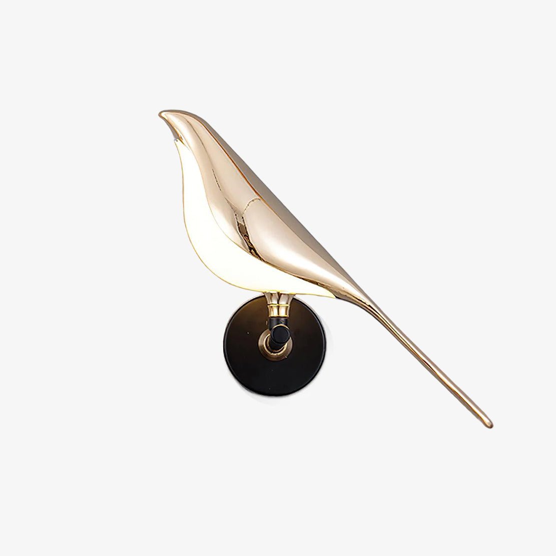 Wall Lamp with Bird Motif and Adjustable Lamp Arms | Black & Rose Gold Design 1 or 2 Light Points Magnetic Bird Modern Decorative Lighting - Lamylie