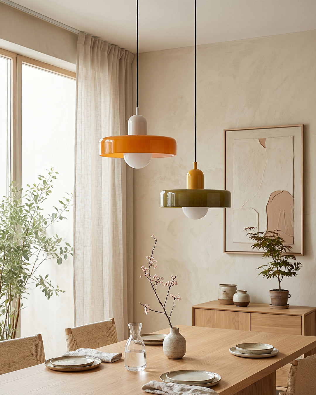 Glass Pendant Lamp Modern 19-35cm Scandinavian Design with Frosted Glass - Lamylie
