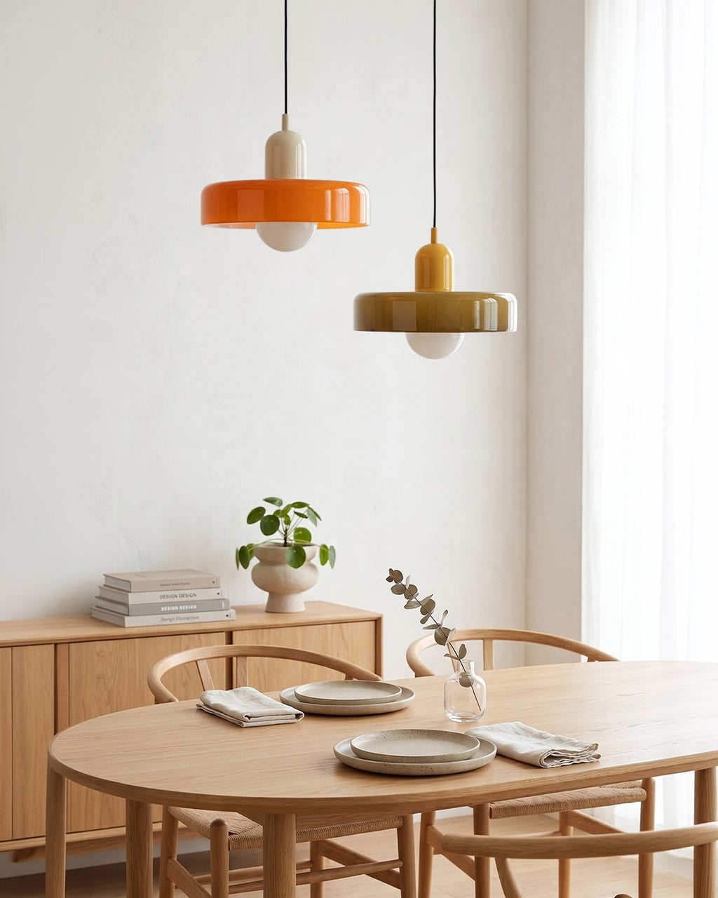 Glass Pendant Lamp Modern 19-35cm Scandinavian Design with Frosted Glass - Lamylie