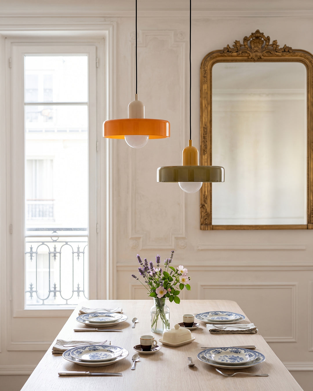 Glass Pendant Lamp Modern 19-35cm Scandinavian Design with Frosted Glass - Lamylie