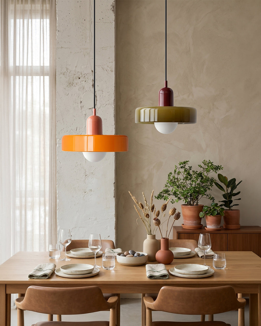 Glass Pendant Lamp Modern 19-35cm Scandinavian Design with Frosted Glass - Lamylie