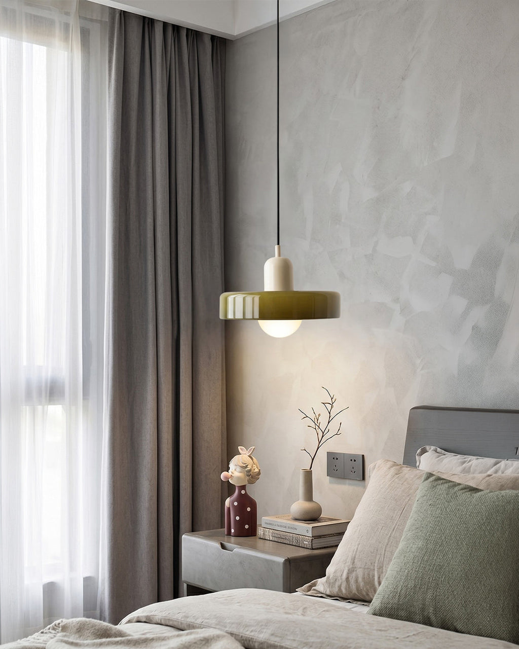 Glass Pendant Lamp Modern 19-35cm Scandinavian Design with Frosted Glass - Lamylie