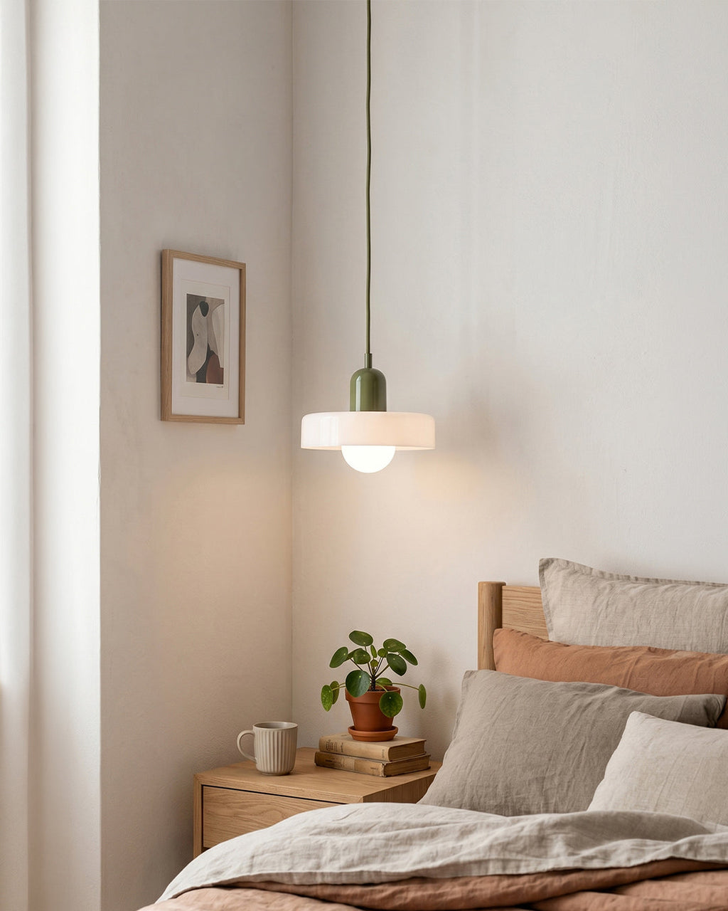 Glass Pendant Lamp Modern 19-35cm Scandinavian Design with Frosted Glass - Lamylie
