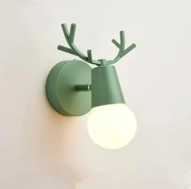 Forest Haven Rustic Antler Wall Sconce — Warm LED Glow Illumination
