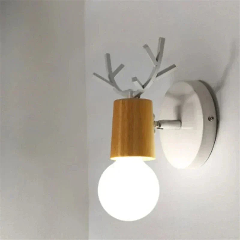 Forest Haven Rustic Antler Wall Sconce — Warm LED Glow Illumination