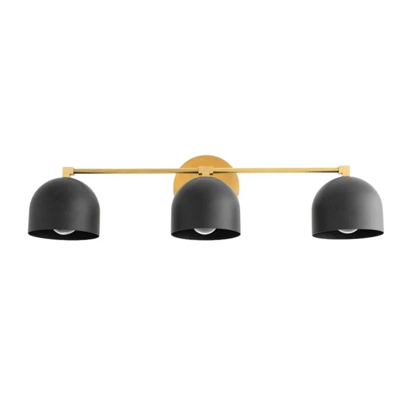 Lampada da parete in metallo con paralume sferico | Lampada dall’atmosfera scandinava per bagno, camera da letto e soggiorno | Illuminazione da parete moderna nera, oro e ottone - Lamylie