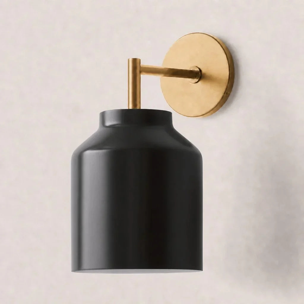 Lampă de perete metalică, cu finisaj mat minimalist, în stil scandinav, lumină ambientală pentru dormitor, hol sau living - Lamylie