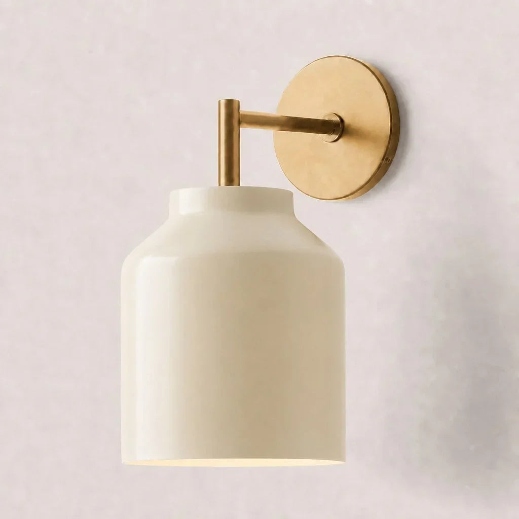 Lampă de perete metalică, cu finisaj mat minimalist, în stil scandinav, lumină ambientală pentru dormitor, hol sau living - Lamylie