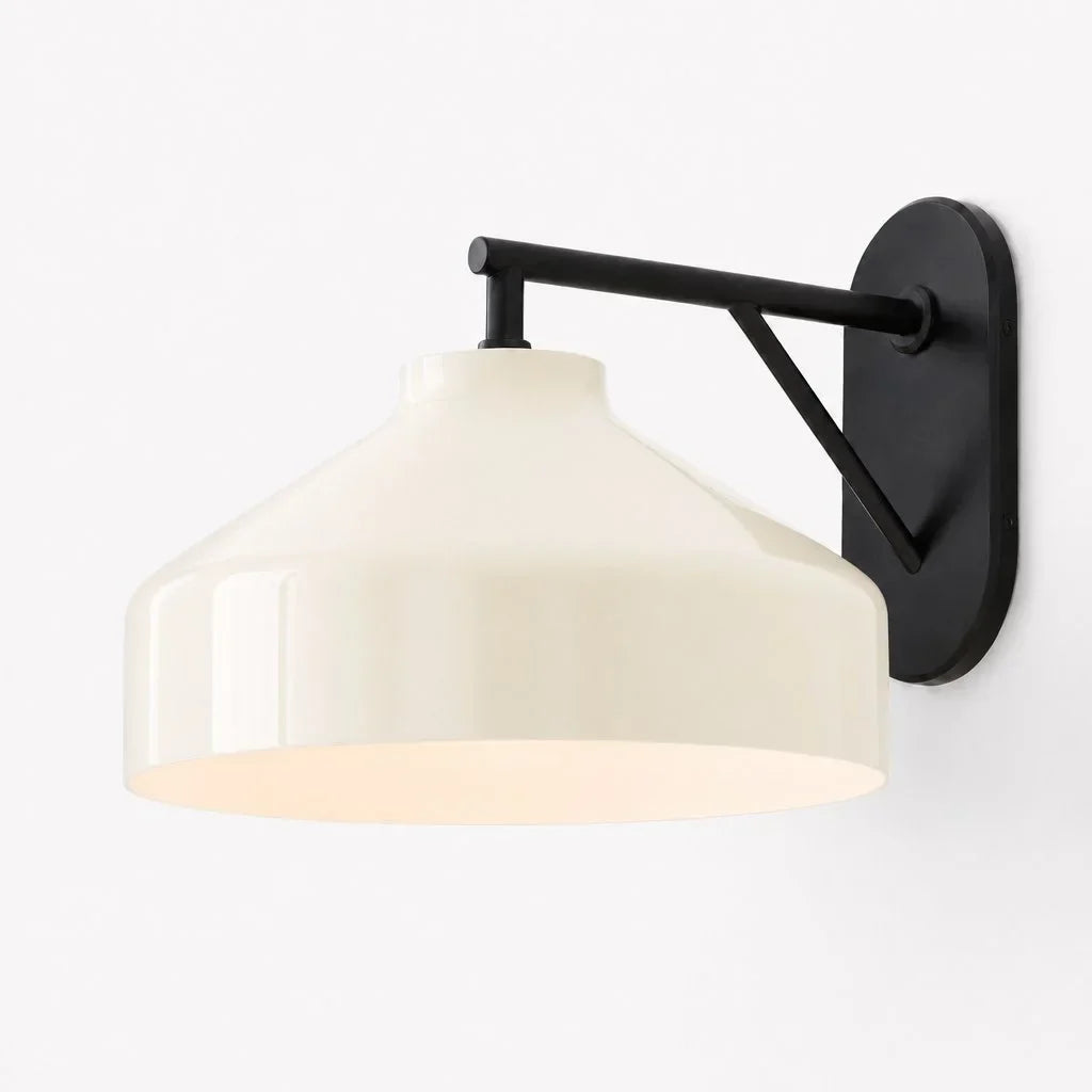 Lampă de perete metalică, cu finisaj mat minimalist, în stil scandinav, lumină ambientală pentru dormitor, hol sau living - Lamylie