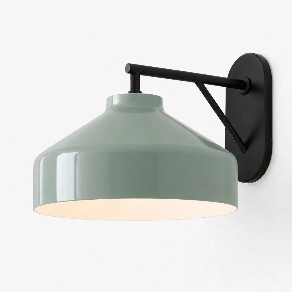 Lampă de perete metalică, cu finisaj mat minimalist, în stil scandinav, lumină ambientală pentru dormitor, hol sau living - Lamylie