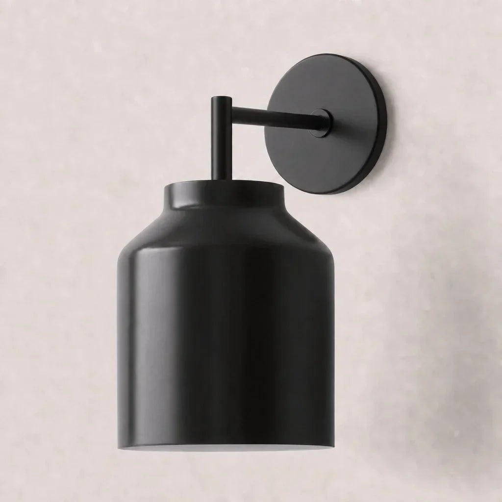 Lampă de perete metalică, cu finisaj mat minimalist, în stil scandinav, lumină ambientală pentru dormitor, hol sau living - Lamylie