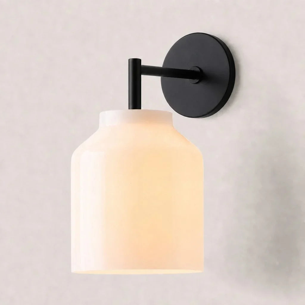 Lampă de perete metalică, cu finisaj mat minimalist, în stil scandinav, lumină ambientală pentru dormitor, hol sau living - Lamylie