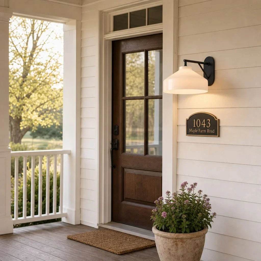 Lampă de perete metalică, cu finisaj mat minimalist, în stil scandinav, lumină ambientală pentru dormitor, hol sau living - Lamylie