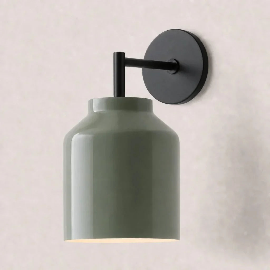Lampă de perete metalică, cu finisaj mat minimalist, în stil scandinav, lumină ambientală pentru dormitor, hol sau living - Lamylie