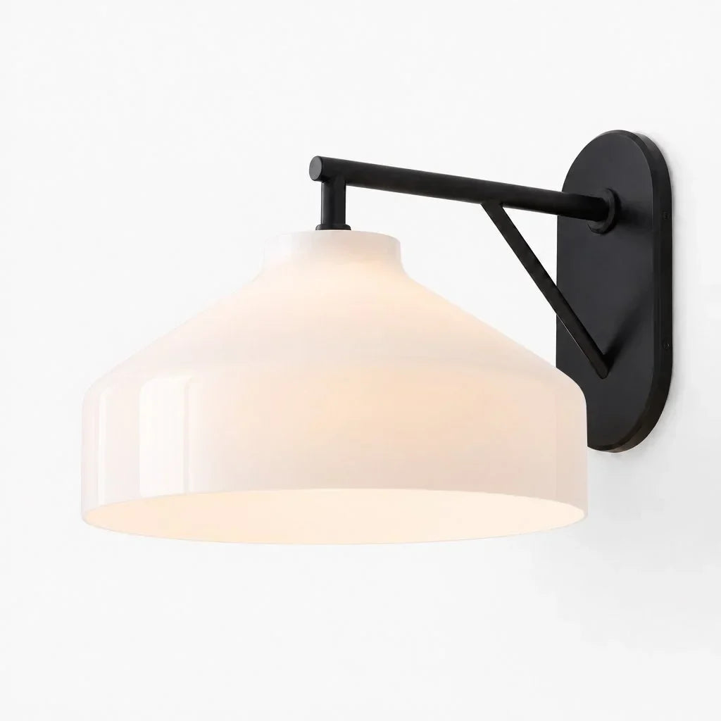 Lampă de perete metalică, cu finisaj mat minimalist, în stil scandinav, lumină ambientală pentru dormitor, hol sau living - Lamylie