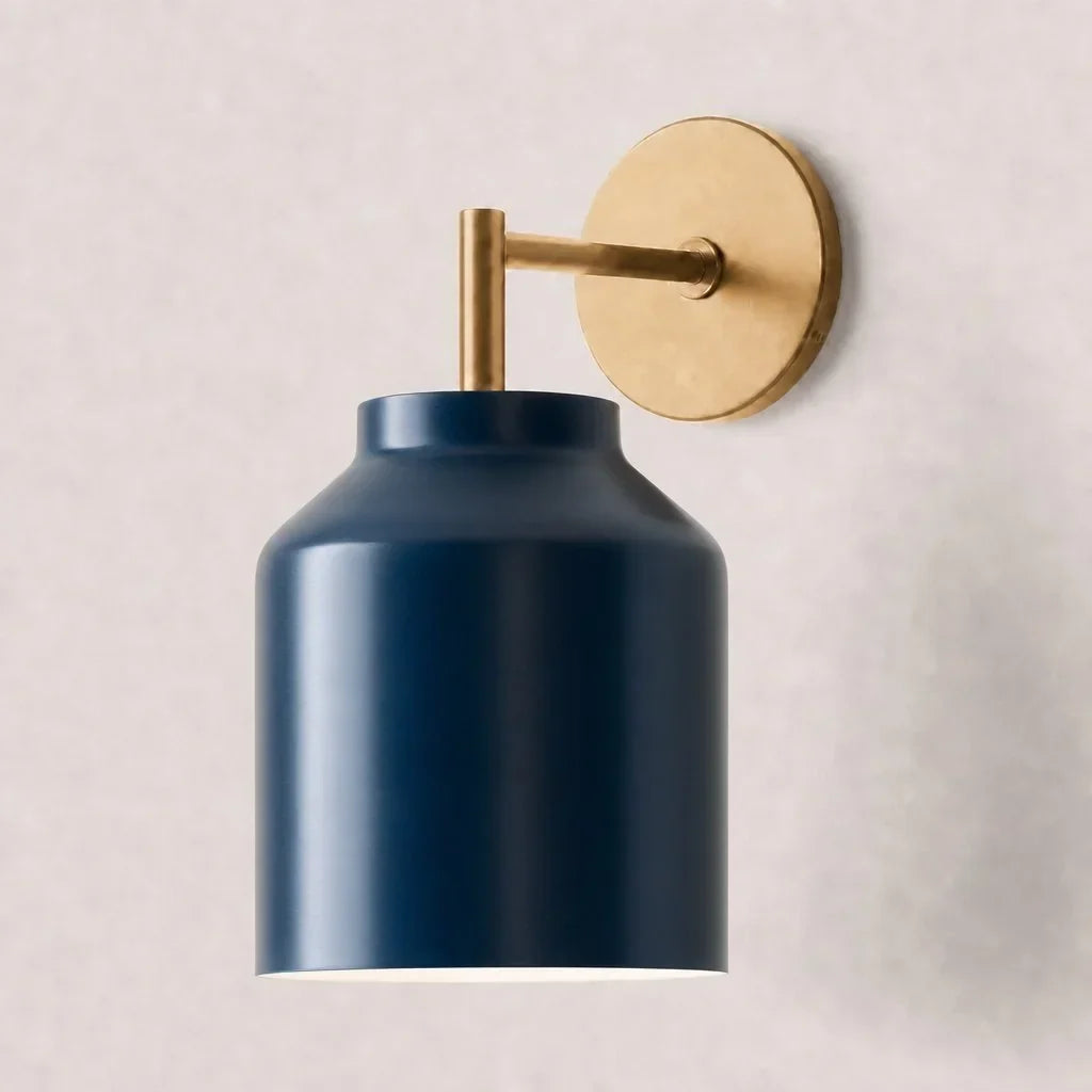Lampă de perete metalică, cu finisaj mat minimalist, în stil scandinav, lumină ambientală pentru dormitor, hol sau living - Lamylie