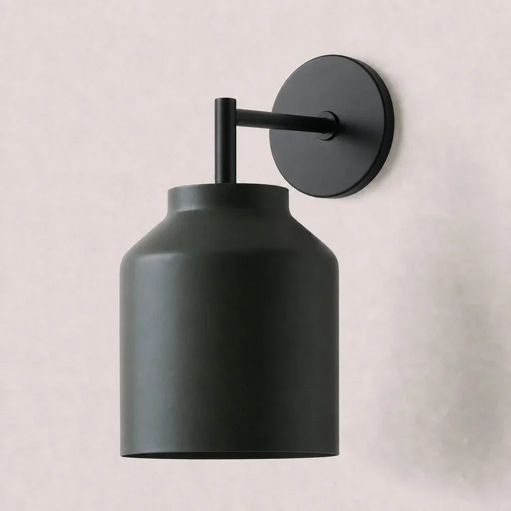 Lampă de perete metalică, cu finisaj mat minimalist, în stil scandinav, lumină ambientală pentru dormitor, hol sau living - Lamylie