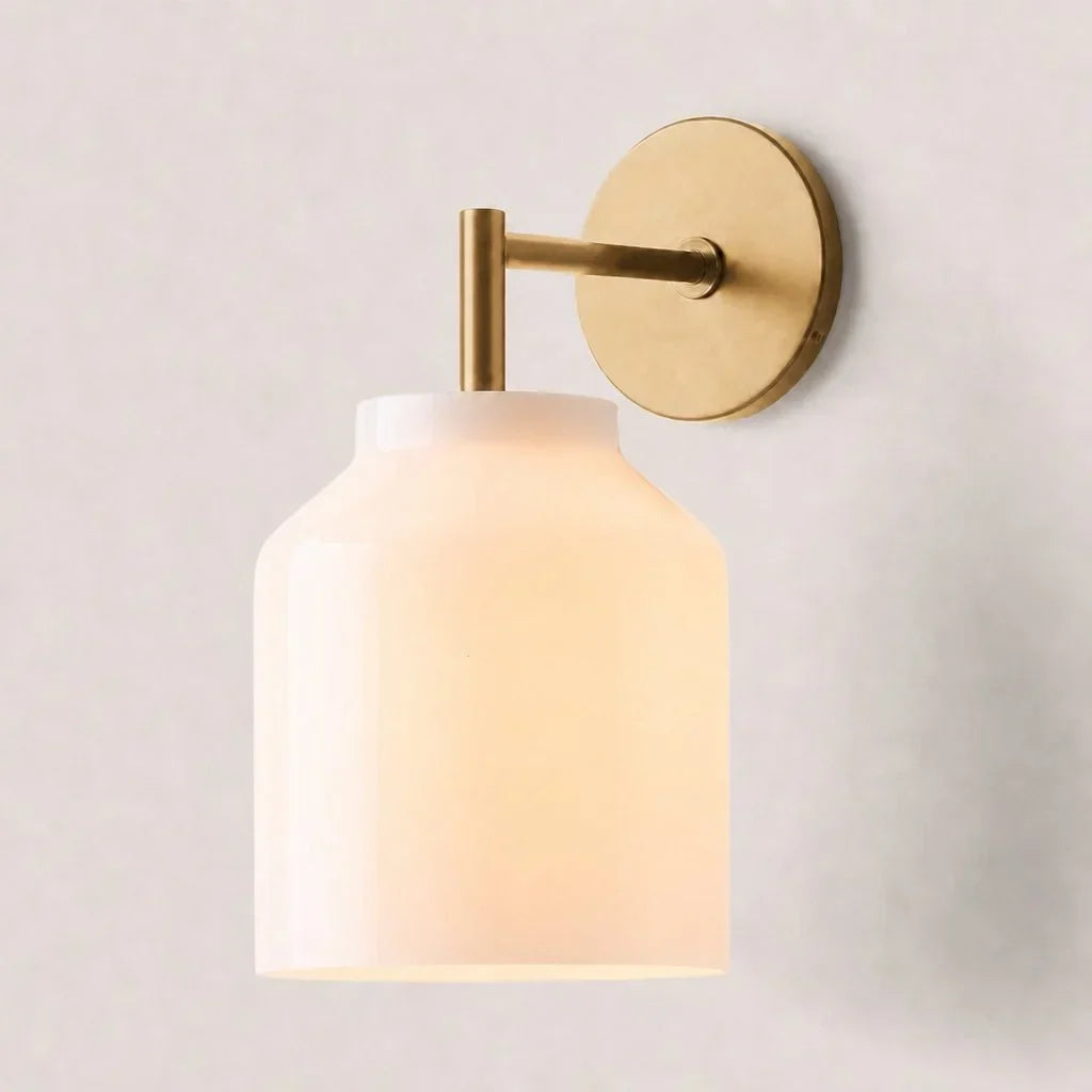 Lampă de perete metalică, cu finisaj mat minimalist, în stil scandinav, lumină ambientală pentru dormitor, hol sau living - Lamylie