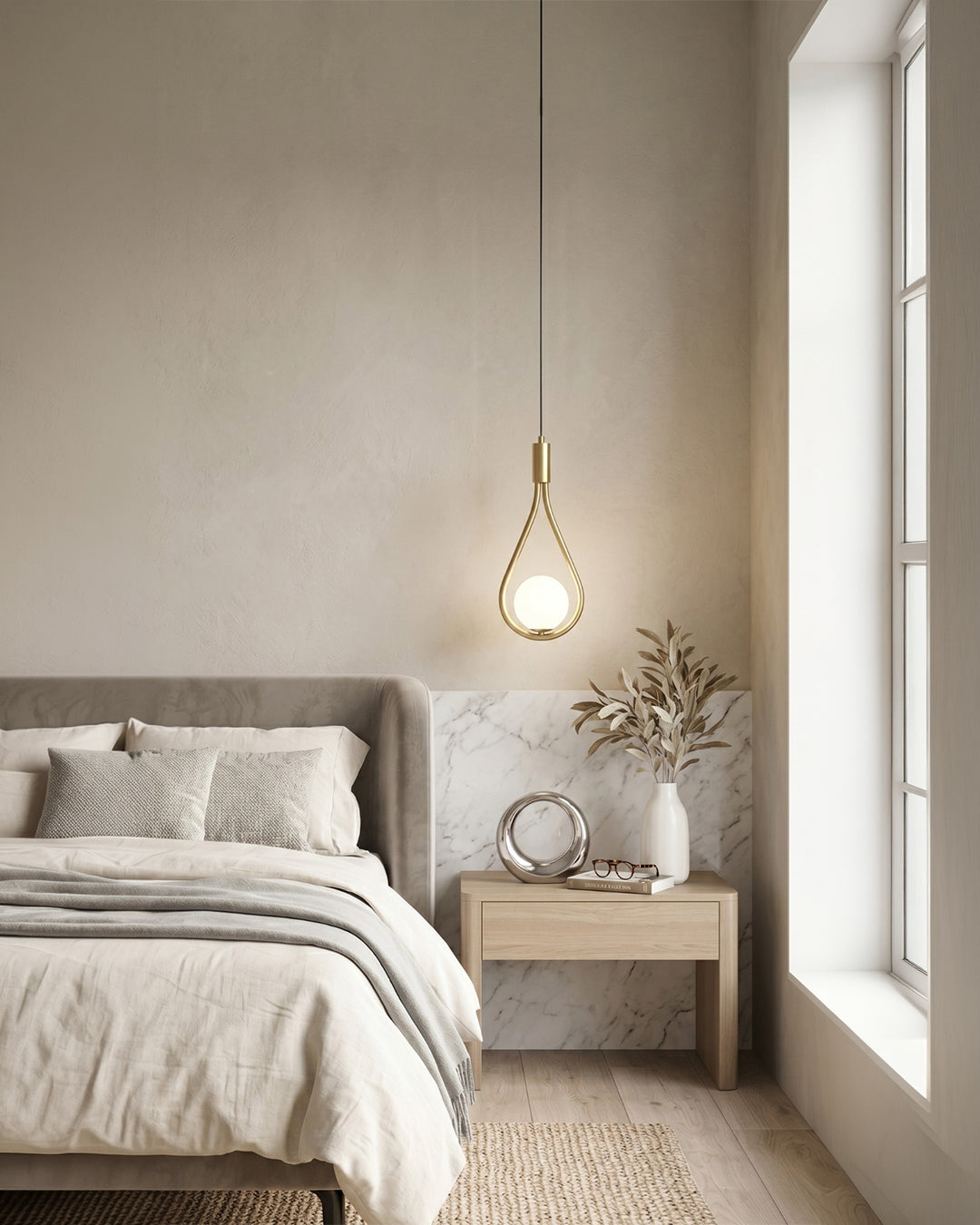 Nordic Drop Pendelleuchte Minimalistische tropfenförmige Glaslampe Moderne Beleuchtung für Esszimmer & Kücheninsel - Lamylie