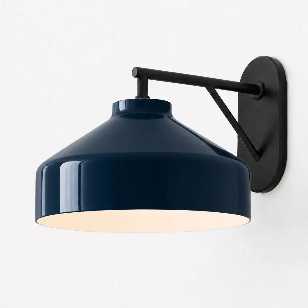 Lampă de perete metalică, cu finisaj mat minimalist, în stil scandinav, lumină ambientală pentru dormitor, hol sau living - Lamylie