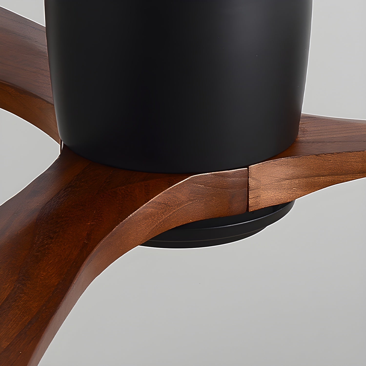 Ventilateur de plafond avec éclairage, design scandinave en bois, 106/122/132 cm, à intensité variable avec télécommande, ventilateur de plafond avec lampe LED, pales en bois, salon, chambre, salle à manger – Lamylie