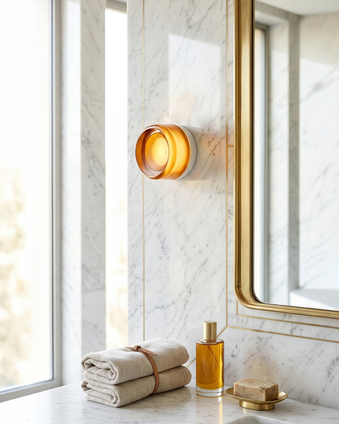 Minimalist LED Wall Lamp Round Aluminum Acrylic Diffuse Light Warm White Modern Design Compact Bedroom Hallway Accent Lighting - Lamylie