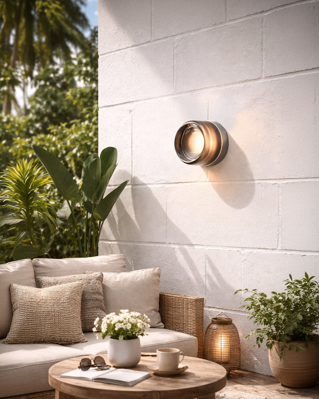 Minimalist LED Wall Lamp Round Aluminum Acrylic Diffuse Light Warm White Modern Design Compact Bedroom Hallway Accent Lighting - Lamylie