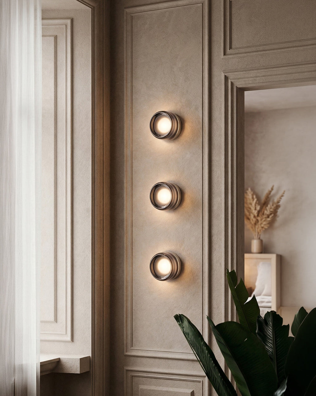Minimalist LED Wall Lamp Round Aluminum Acrylic Diffuse Light Warm White Modern Design Compact Bedroom Hallway Accent Lighting - Lamylie
