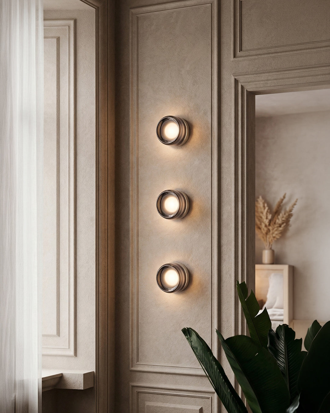 Minimalist LED Wall Lamp Round Aluminum Acrylic Diffuse Light Warm White Modern Design Compact Bedroom Hallway Accent Lighting - Lamylie
