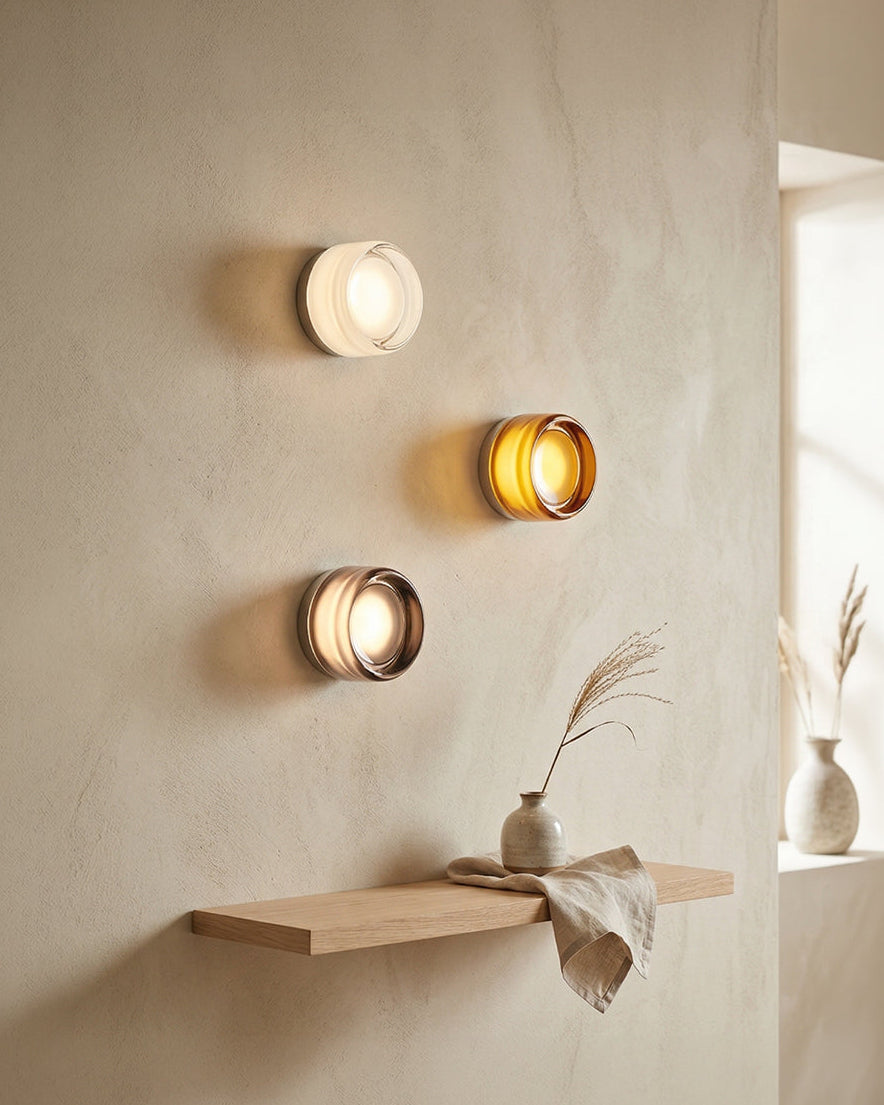 Minimalist LED Wall Lamp Round Aluminum Acrylic Diffuse Light Warm White Modern Design Compact Bedroom Hallway Accent Lighting - Lamylie