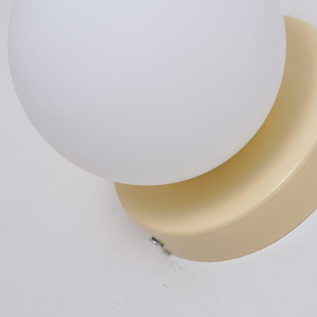 Nuvol Wandleuchte — Metall-Wandspot mit Glasglobus ø12cm — Kompakte Wandbeleuchtung in 5 Farben - Lamylie