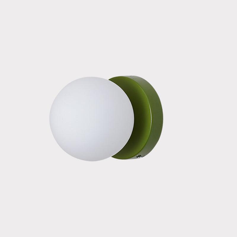 Nuvol Wandleuchte — Metall-Wandspot mit Glasglobus ø12cm — Kompakte Wandbeleuchtung in 5 Farben - Lamylie