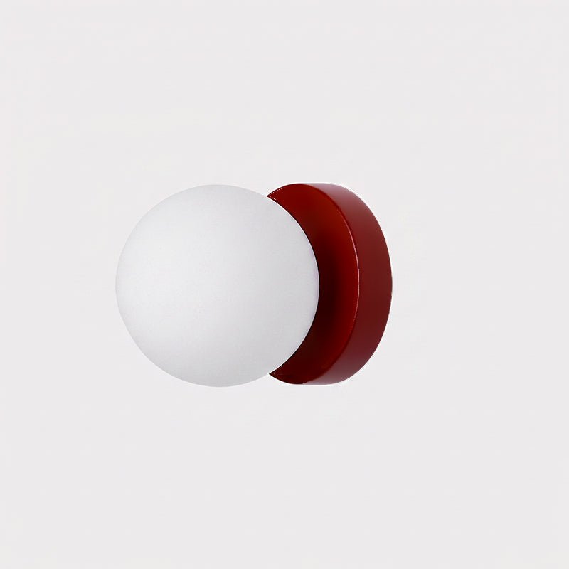 Nuvol Wandleuchte — Metall-Wandspot mit Glasglobus ø12cm — Kompakte Wandbeleuchtung in 5 Farben - Lamylie