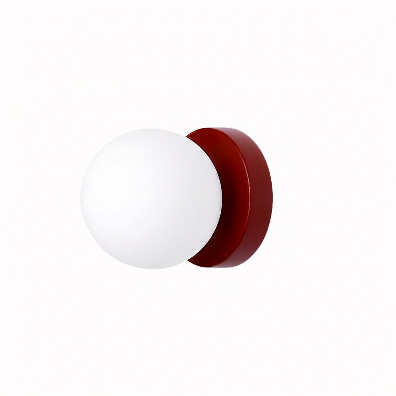 Nuvol Wandleuchte — Metall-Wandspot mit Glasglobus ø12cm — Kompakte Wandbeleuchtung in 5 Farben - Lamylie